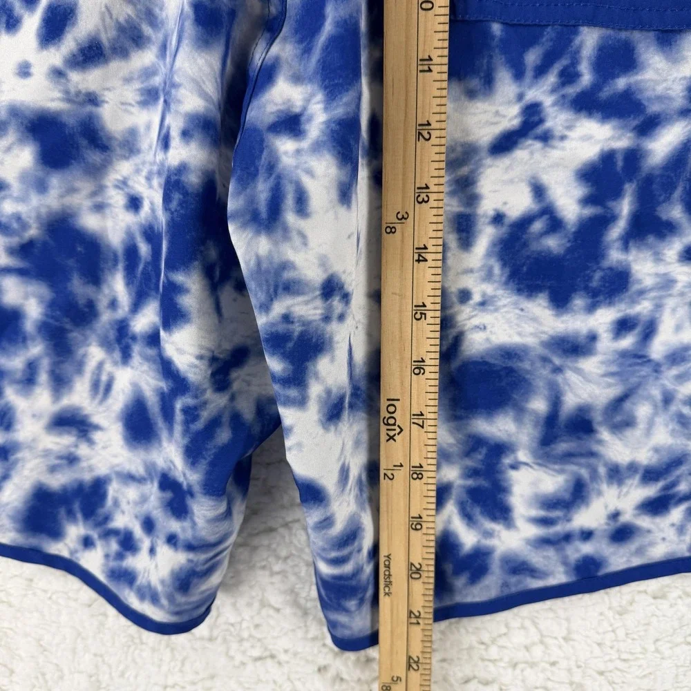 Pipeline Board Shorts Mens‎ 36 Blue Tie Dye Swim Trunks Stretch Quick Dry Beach